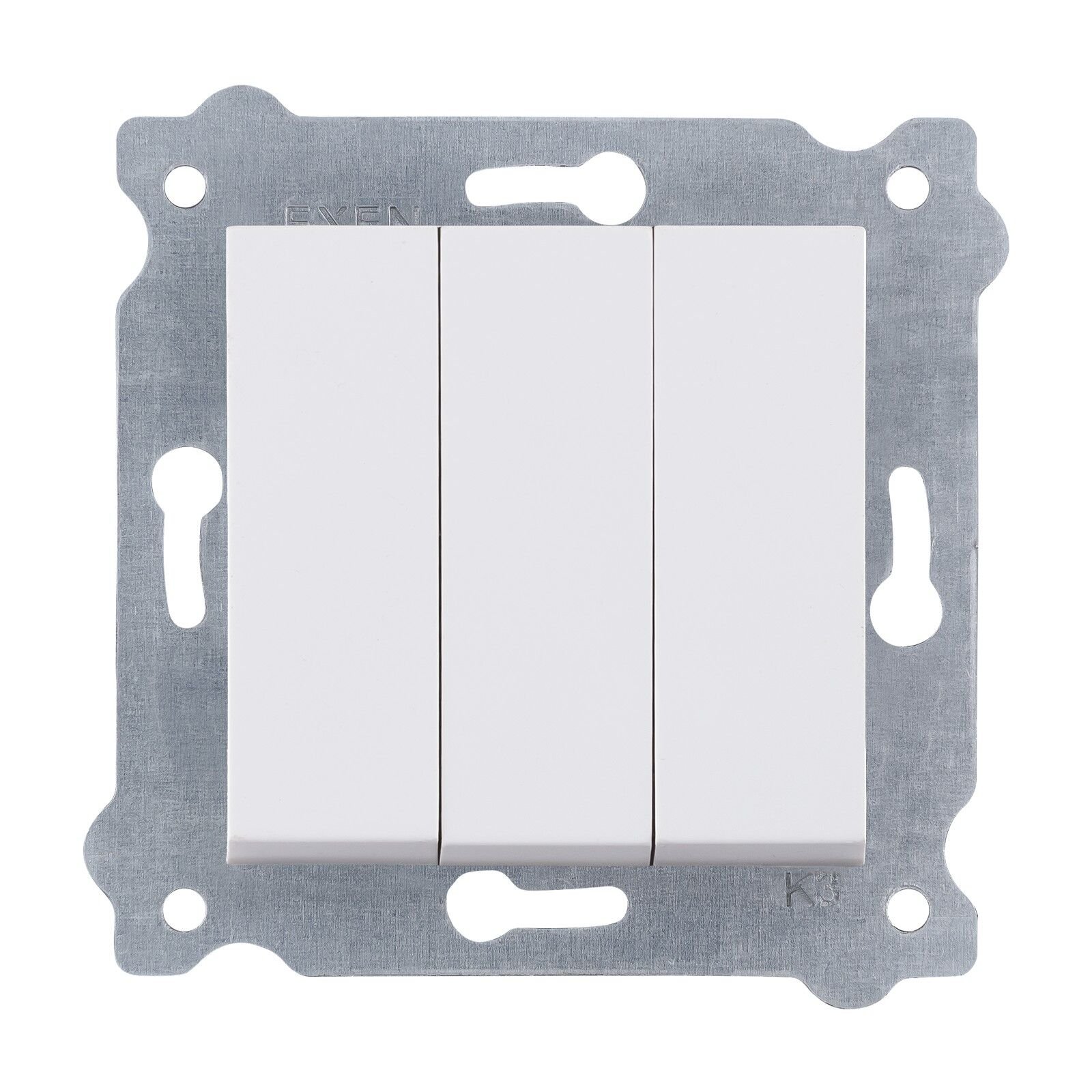 Exen Beyaz Modül+Kapak  Üçlü Anahtar