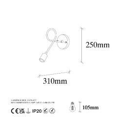 Aydinlatmadunyam Aplik BlackAntique Viraj-10865