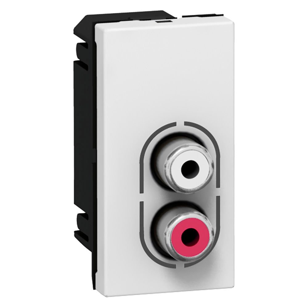 Legrand  Sistem Armada İkili hoparlör prizi - dişi RCA -beyaz-1modül LEG-078753