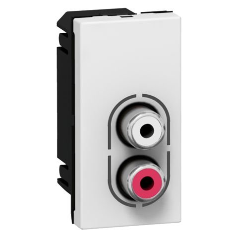 Legrand  Sistem Armada İkili hoparlör prizi - dişi RCA -beyaz-1modül LEG-078753