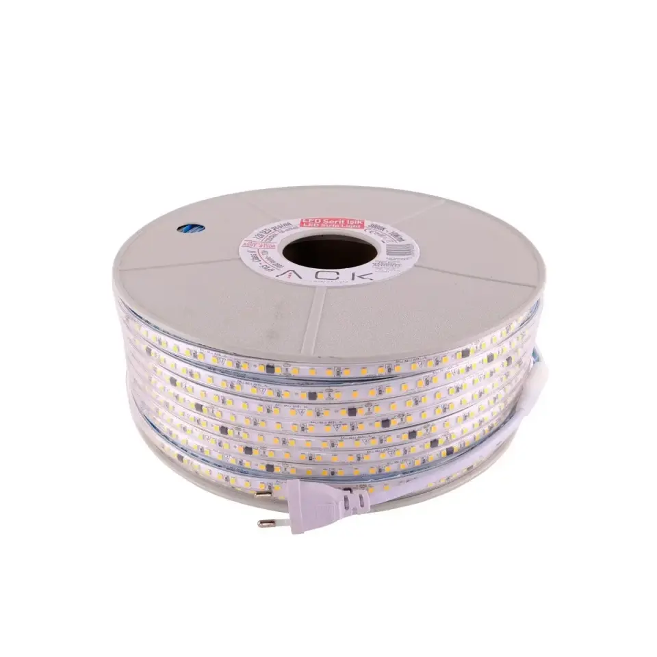 ACK 3535 120 Led/Metre 3000K 220V  Şerit Led Ip65 10Mmx5Mm AS01-01500