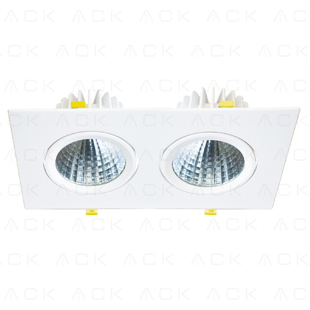 Ack Led Spot Armatur Ikili Kare 4000K Beyaz