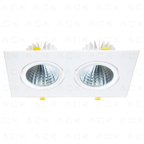 Ack Led Spot Armatur Ikili Kare 4000K Beyaz