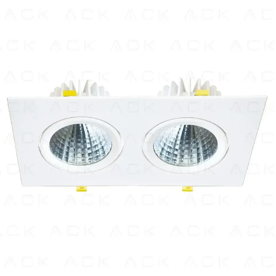Ack Led Spot Armatur Ikili Kare 4000K Beyaz