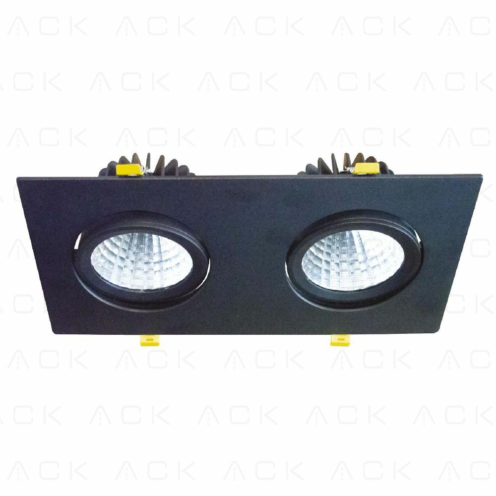 Ack Led Spot Armatur Ikili Kare 3000K Siyah