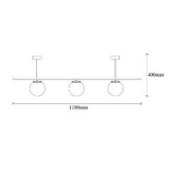 Aydinlatmadunyam Plafonyer BlackWhite Abakus-4891