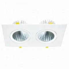 Ack Led Spot Armatur Ikili Kare 3000K Beyaz