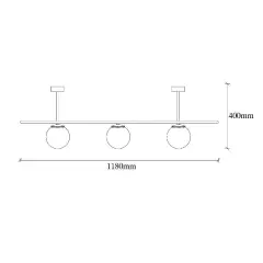 Aydinlatmadunyam Plafonyer BlackWhite Abakus-4891