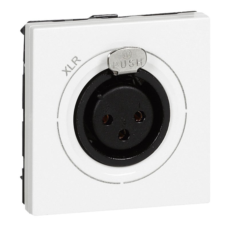 Legrand  Sistem Armada XLR 3kutup dişi Neutrik priz - Beyaz -2modül LEG-078755