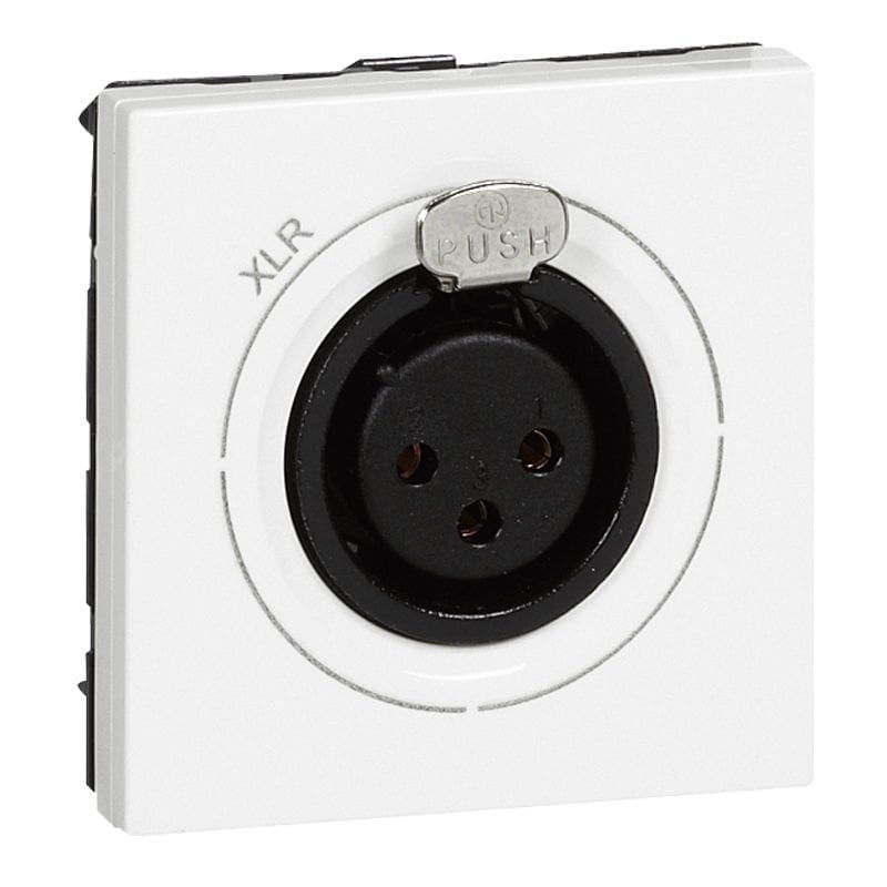 Legrand  Sistem Armada XLR 3kutup dişi Neutrik priz - Beyaz -2modül LEG-078755