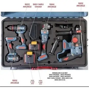 Sxs402 Akülü Set (Sx22 ,Sx32 , Sx44 , Sx52 , Sx01 ,Sx04 ,Sx06)