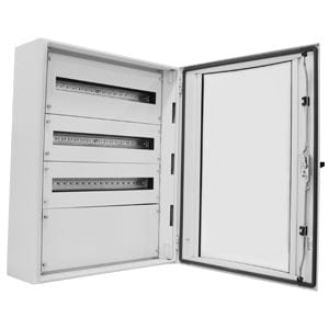 Çetinkaya Pano  60x60x20  Metal Sıva Üstü  Bombeli Temperli Camli 48M( 2x24 ) Sigorta +Pako+Kompak Pano CPD 6006020 SUMP