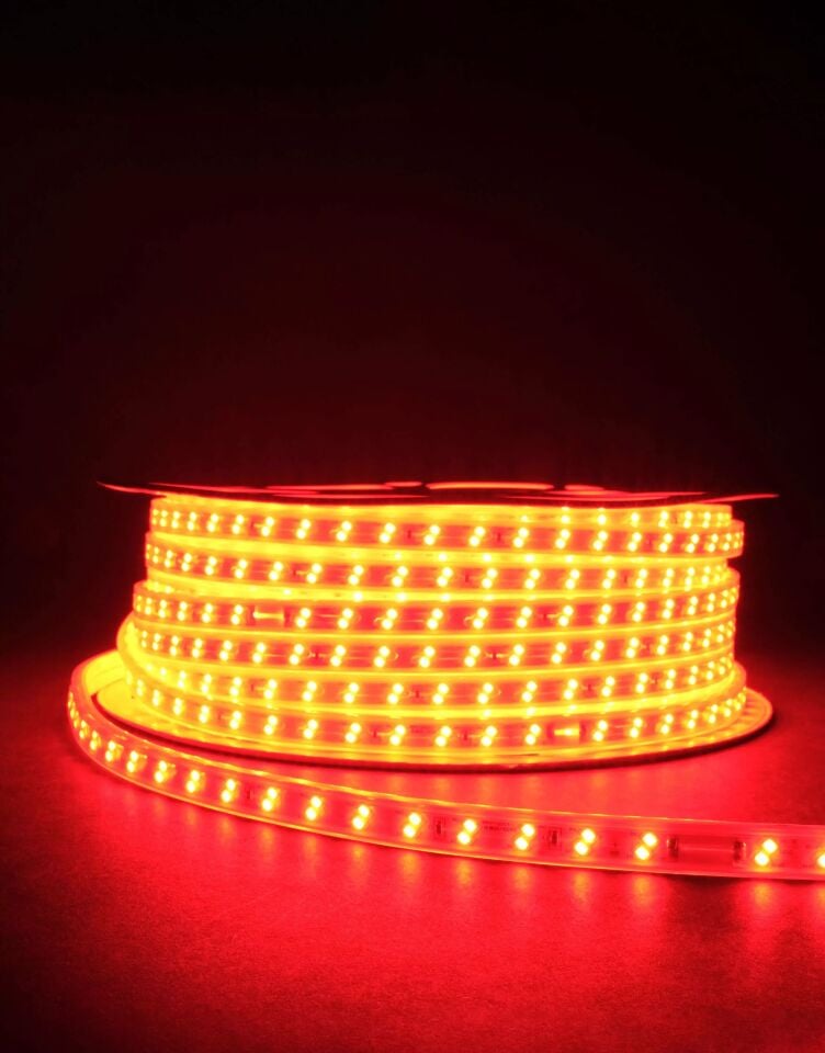 ACK 3535 120 Led/Metre Kırmızı 220V Şerit Led Ip65 10Mmx5Mm AS01-01504
