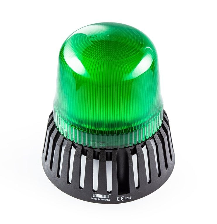 Emas Tepe Lambası Çok Fonk.Ø120 Yeşil 24 Ac/Dc Buzzerlı - IT120G024Z