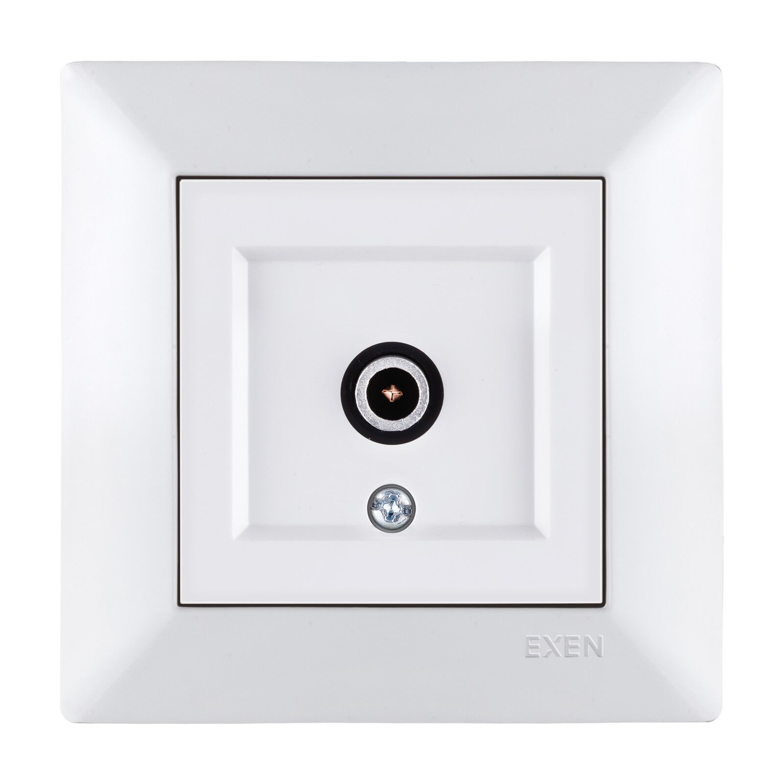 Exen Odak Beyaz Tv Priz Ekranli Geçisli Komple Takim