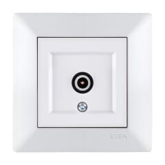 Exen Odak Beyaz Tv Priz Ekranli Geçisli Komple Takim