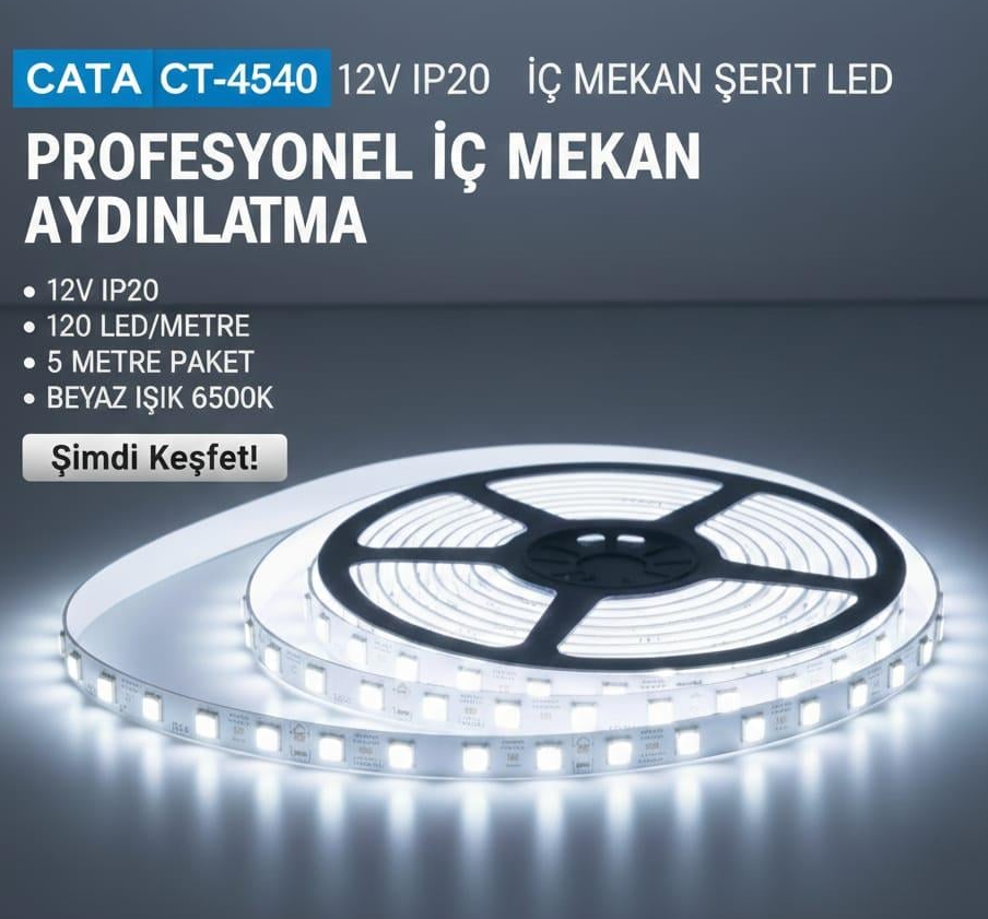 Cata Ct-4540B 120 Çip Serit Led  Beyaz