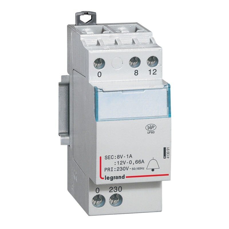 Legrand  Raya montaj Etiketli zil trafosu 230/12V-8V AC 2modül Güç 8VA LEG-413091