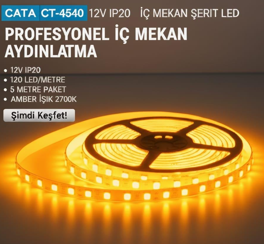 Cata Ct-4540A 120 Çip Serit Led  Amber