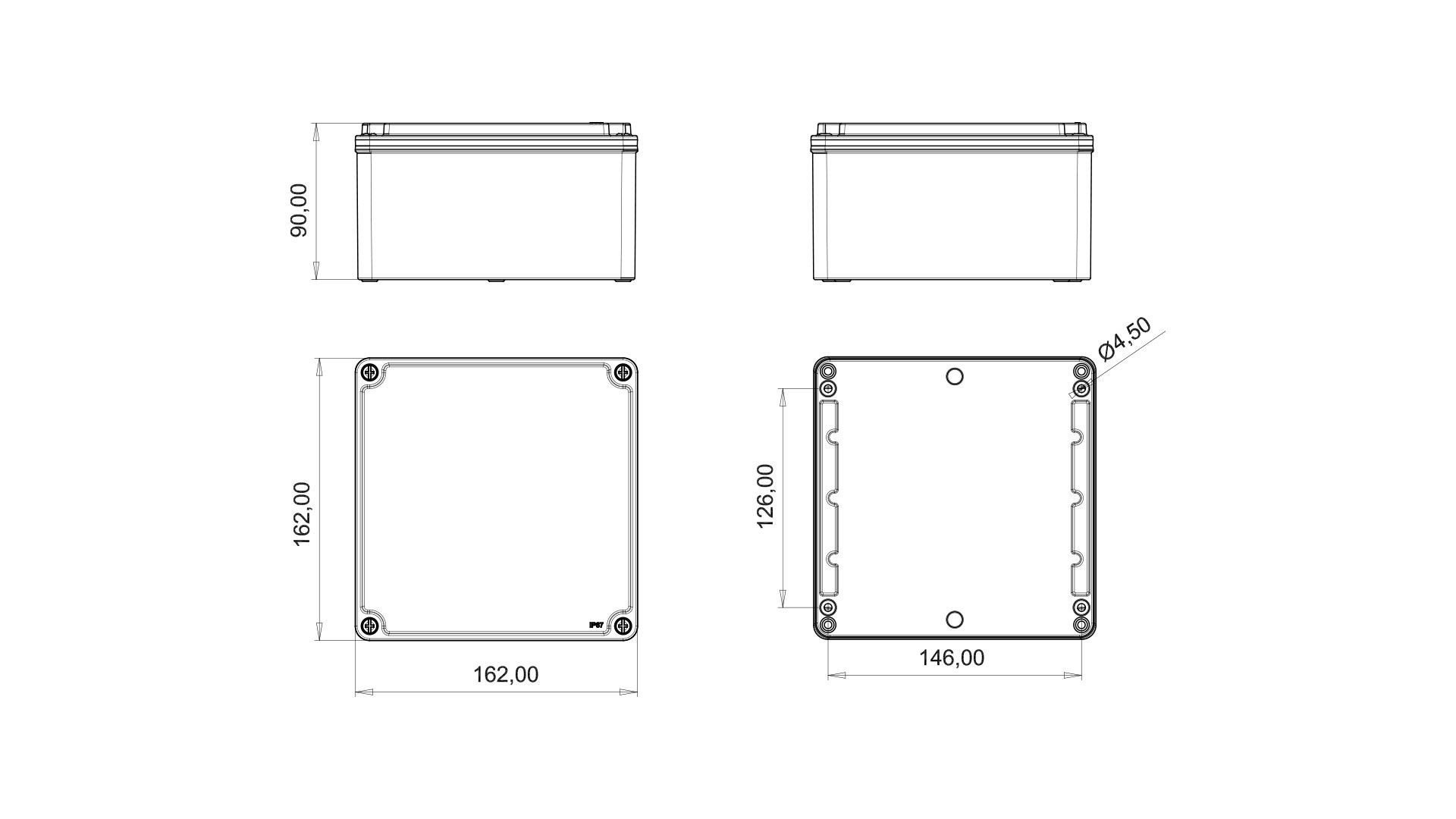 Bemis  160x160x90  IP67 BB3-2143-1047
