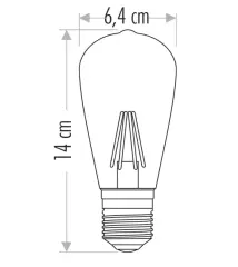 Cata CT-4350 4W E27 2700K Sarı Led Rustik Ampul