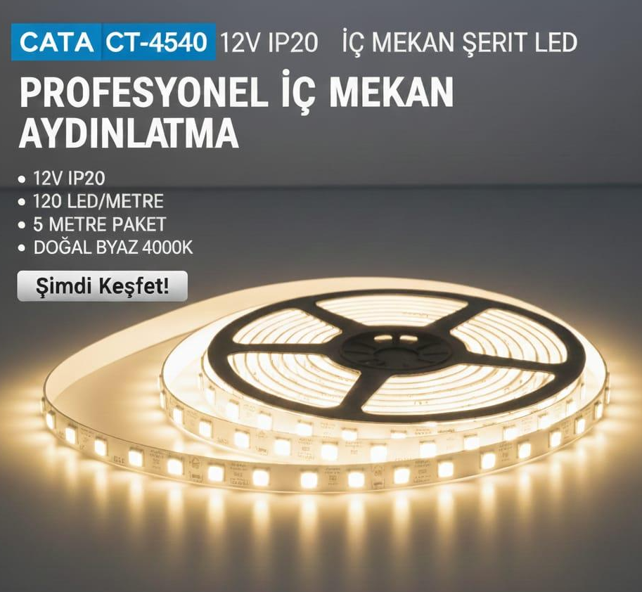 Cata Ct-4540K 120 Çip Serit Led  4000K
