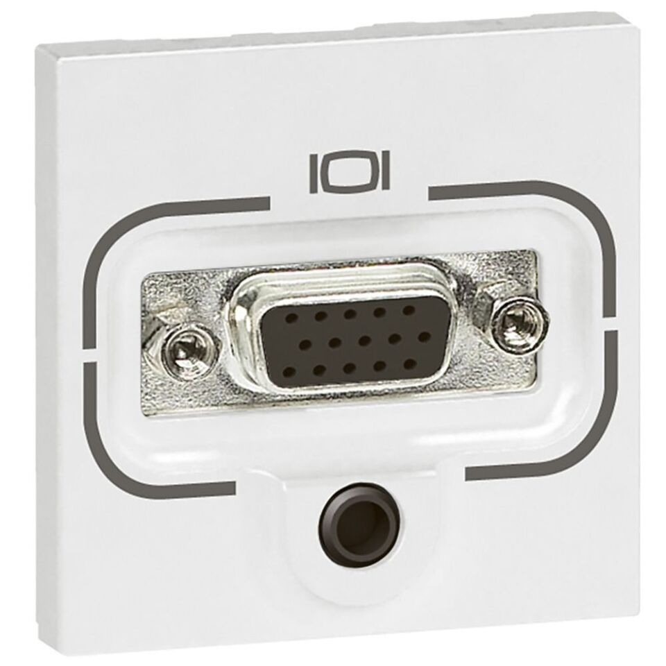 Legrand  Sistem Armada Dişi HD15 priz + 3.5mm jack çıkışı 2modül - Beyaz LEG-078774