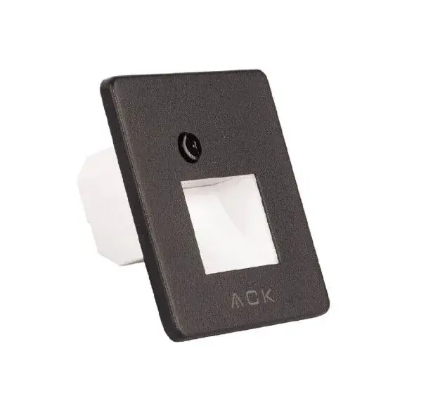 ACK AH07-01691 Sensörlü Merdiven Armatürü Cct Siyah Yuvarlak Kare  Çerçeve en uygun fiyatlı satıcı