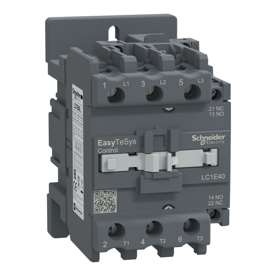Schneider Lc1E40M5   Kontaktör 40A 220V Ac 1Na+1Nk