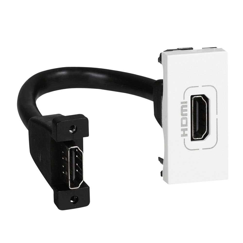 Legrand  Sistem Armada HDMI önceden sonlandırılmış priz, 1 modül, beyaz LEG-078778