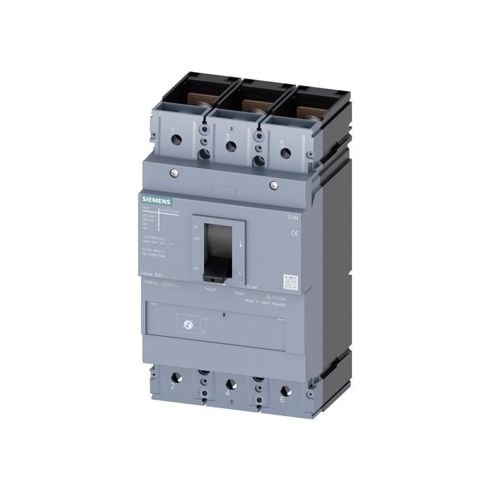 Siemens Sentron 3Vm Kompakt Tip Termik Manyetik Güç Şalteri; 3Vm1; 36Ka; 500A; Ayarli Termik; Sabit Manyetik; 3 Kutuplu 3VM1450-4EE32-0AA0
