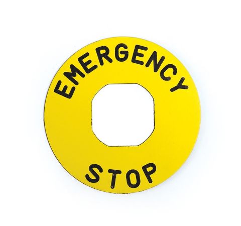 Emas B Etiket Plastik-60 Mm Emergency Stop - BET60P