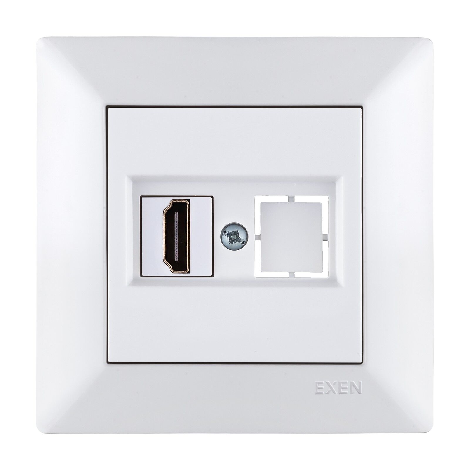 Exen Odak Beyaz Hdmi Priz Jakli Komple Takim