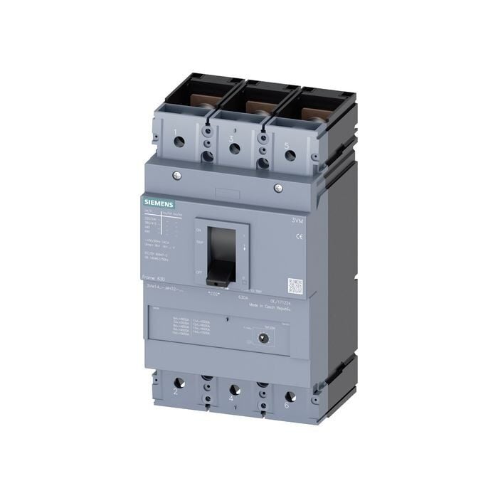 Siemens Sentron 3Vm Kompakt Tip Güç Şalteri; 3Vm1; 55Ka; 500A; Ayarli Manyetik; 3 Kutuplu 3VM1450-5MH32-0AA0
