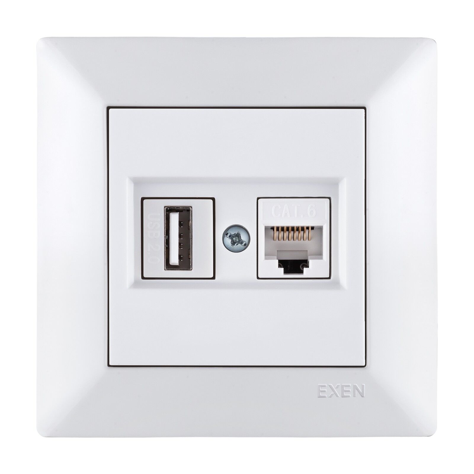 Exen Odak Beyaz Data+Usb Prizi Jakli (Sarj Edemez) Komple Takim