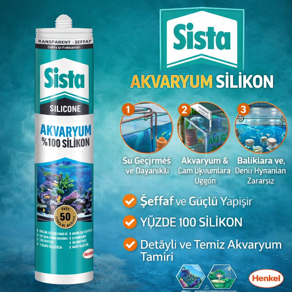 Sista Akvaryum Silikon 280 Ml