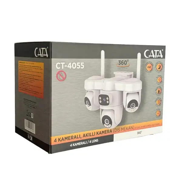 Cata Wifi Dis Mekan Kamera - 4 Kamerali Ct-4055