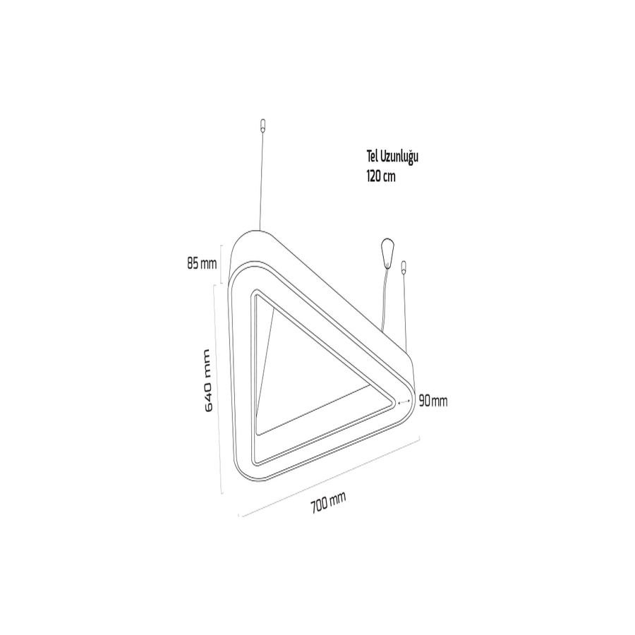 Goya Gy 8116-60 Cm Beyaz Kasa 76W 3000K Linear Armatür