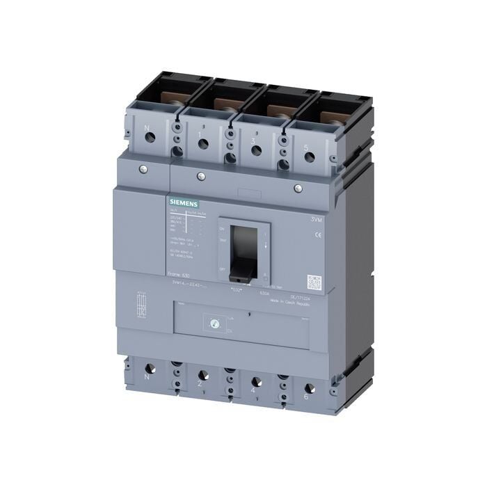 Siemens Sentron 3Vm Kompakt Tip Termik Manyetik Güç Şalteri; 3Vm1; 36Ka; 630A; Ayarli Termik; Sabit Manyetik; 4 Kutuplu 3VM1463-4EE42-0AA0