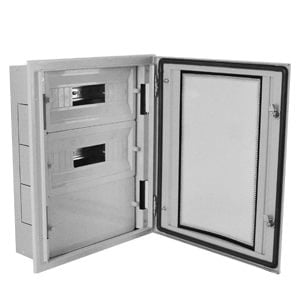 Çetinkaya Pano  45x50x10 Metal Sıva Altı  Bombeli Temperli Camli Pano (Plastik Perdeli 2x17 Sigorta  +1 Pako) CPD 4505010 SAPP