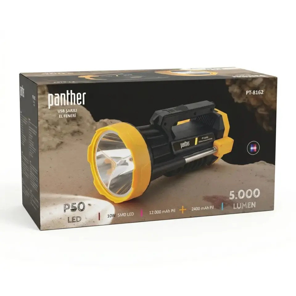 Panther Pt-8162 Usb Sarjli Solar El Feneri