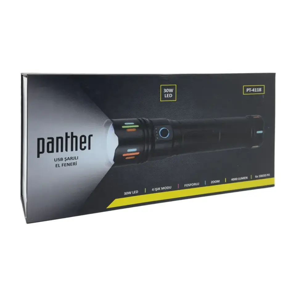 Panther Pt-4118 Usb Sarjli El Feneri