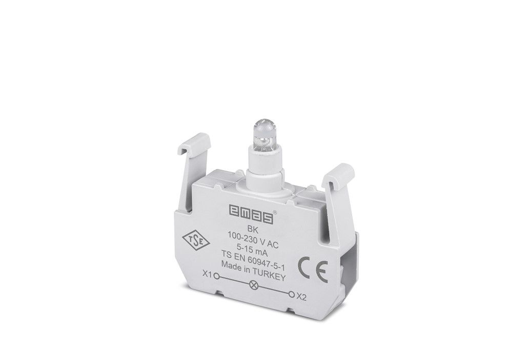 Emas B Sinyal Kırmızı Led'Li Blok 100-230 V Ac - BK