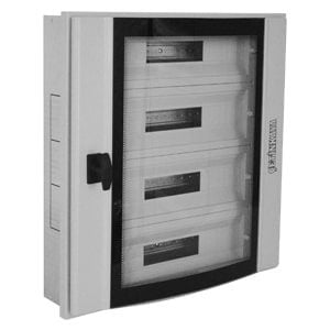 Çetinkaya Pano  45x65x10 Metal Sıva Altı  Bombeli Camli Pano (Plastik Perdeli 4x17 Sigorta ) CPD 4506510 SAPS