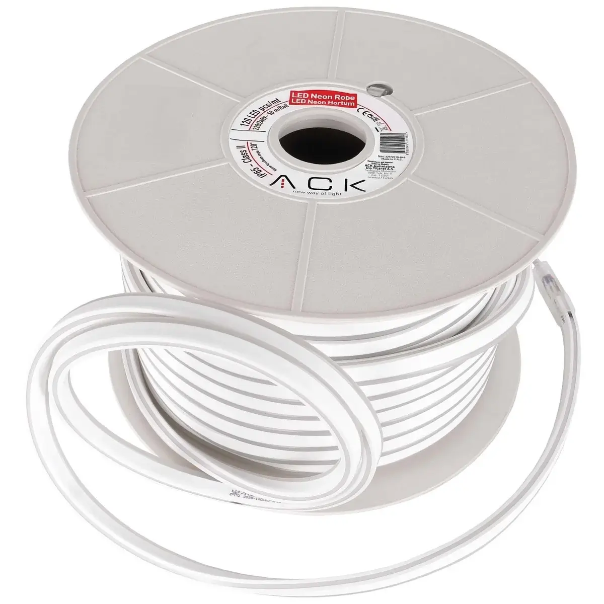 ACK Led Neon Hortum 5050-60Led/1M-11,0W, 220V, Rgb, Ip65, 12X24Mm  AS03-00509 en uygun fiyatlı satıcı