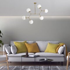 Aydinlatmadunyam Avize YellowWhite Damar-6327