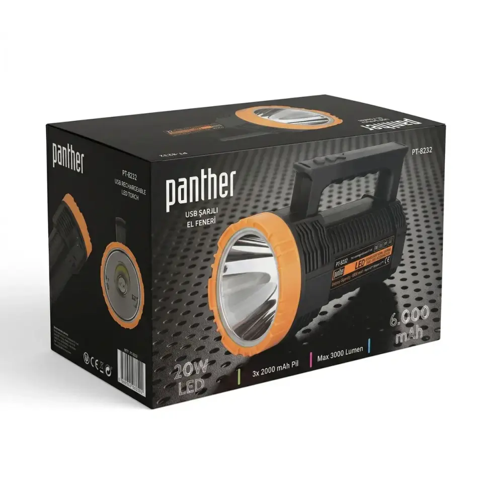 Panther Pt-8232 Usb Sarjli El Feneri