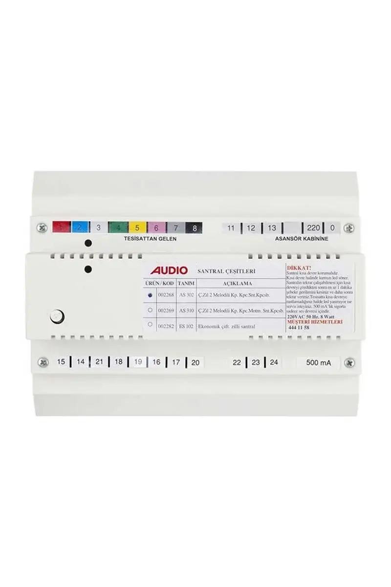 Audio 002268 AS 302 Kapıcılı Çift Zilli 2 Melodili Santral
