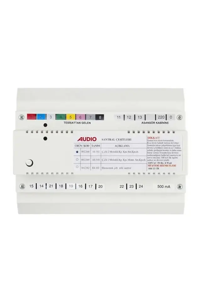 Audio 002268 AS 302 Kapıcılı Çift Zilli 2 Melodili Santral