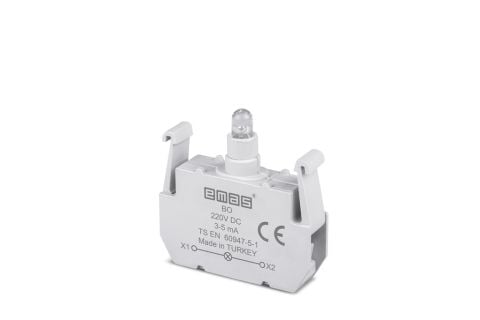 Emas B Sinyal Kırmızı Led'Li Blok 230 V Dc - BO